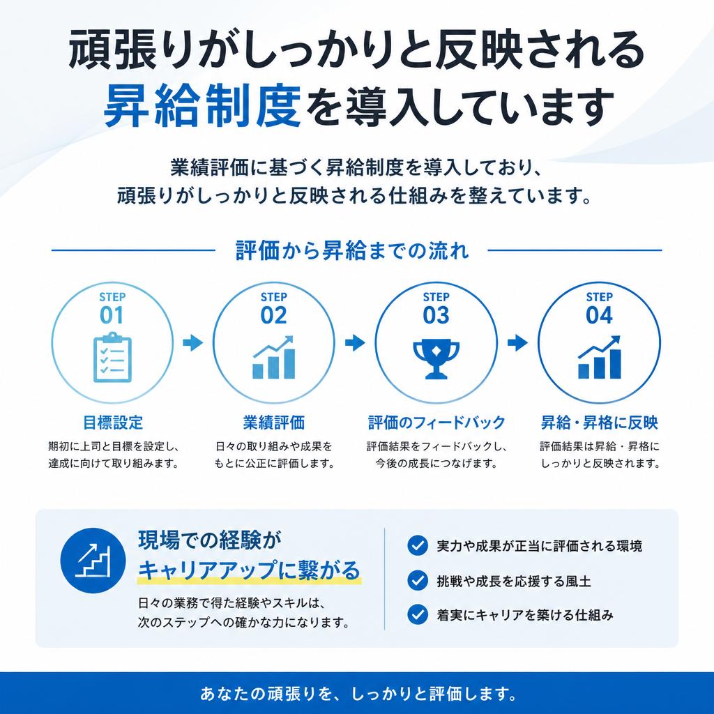 安定した昇給制度