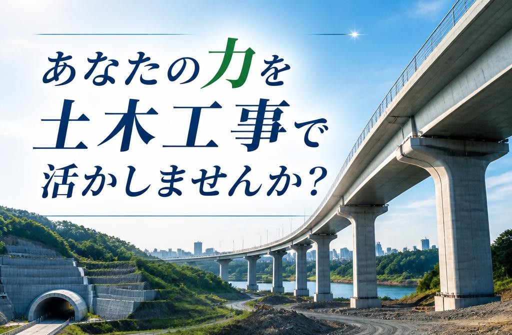 あなたの力を土木工事で活かしませんか？